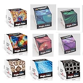 cheap Novelty Toys-Variety Changeable Magnetic Magic Cube Anti Stress 3D Office Hand Flip Puzzle Stress Reliever Autism Collection Kids Fidget Toys for Christmas Gifts