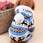 cheap Hoodies-Dog Cat Hoodie Jumpsuit Pajamas Puppy Clothes Christmas Keep Warm Winter Warm Dog Clothing