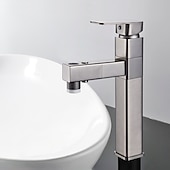cheap Classical-Bathroom Sink Faucet - Rotatable / Pull out / Classic Electroplated / Painted Finishes Centerset Single Handle One HoleBath Taps