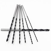 お買い得  ドリルビットセット-7本3フルートウッドドリルビットセット4mm-12mm12インチブラッドポイントツイストドリルビットセット300mm長の大工用ウッドドリルツール