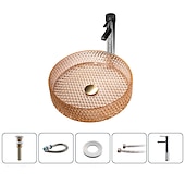 abordables Éviers-Lavabo de salle de bain avec robinet chromé, lavabo en verre, lavabo à cylindre, lavabo à main, installation de plan de travail, bassin en verre avec robinet en laiton chromé