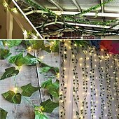 voordelige Batterij String Lights-12pack kunstmatige klimop guirlande nep planten 25.6 m 84ft wijnstok opknoping guirlande met 120led string licht opknoping voor thuis keuken tuin kantoor bruiloft muur decor