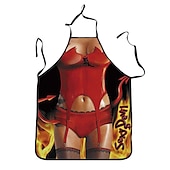 cheap Aprons-Cosplay Chef Apron For Women and Men, Kitchen Cooking Apron, Personalised Gardening Apron with Long Ties Neck Strap BBQ Drawing Crafting Aprons