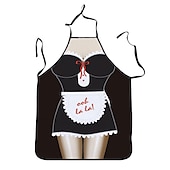 cheap Aprons-Cosplay Chef Apron For Women and Men, Kitchen Cooking Apron, Personalised Gardening Apron with Long Ties Neck Strap BBQ Drawing Crafting Aprons