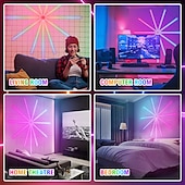 economico Controllo WiFi e musica-fuochi d&#039;artificio starburst luci di striscia a led sincronizzazione musicale sogno cambia colore 5050 smd app controllo intelligente festa di natale decorazione di festa