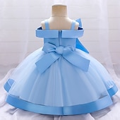 ieftine Rochii de Petrecere-Copii Fete Rochie Mată Floare Manșon scurt Petrecere Zilnic Brodat Funde Drăguţ Prințesă Poliester Midi Rochie cu broderie florală Rochie Skater Rochie din Tul Vară Primăvară 2-8 ani Galben Roz