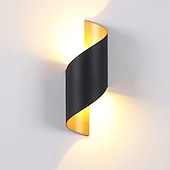 economico applique da esterno-15w applique da parete per esterni resistente alle intemperie 10.9in lampada da parete a led moderna di grandi dimensioni oro nero / oro bianco lampada da parete in alluminio pressofuso per portico