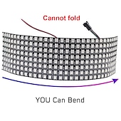 billiga Plug Strip Lights-ws2812b rgbic 5050smd led matrix panel 256 pixlar individuellt adresserbar programmerbar digital led display matris panel flexibel fpcb för arduino hallon bild video text dc5v