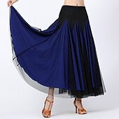 levne Oblečení do tanečního sálu-Standardní tance Sukně Sklady Barevně dělené Tyl Dámské Trénink Výkon Vysoký Tyl Polyester
