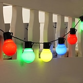 cheap Solar String Lights-Solar Outdoor Waterproof LED String Lights 5M 3.5M G50 Retro Bulb Patio lights Christmas Dorm Party Lights Street Garden Wedding Decorative