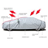 ieftine Huse De Scaun-Starfire toate dimensiunile husă de înaltă calitate pentru mașină acoperire completă patru anotimpuri umbrelă de soare impermeabilă universală groasă de protecție solară husă de mașină cu avertisment