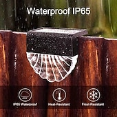 tanie Kinkiety zewnętrzne-2/4 sztuk światła słonecznego ogrodzenia zewnętrzne oświetlenie pokładowe ciepły biały wodoodporny rgb 2 tryby oświetlenie ogrodowe willa dekoracja patio krajobraz ogrodzenia światła schodowe