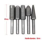 economico set di punte da trapano-5 pz file rotativo file in acciaio bolla shell falegname fai da te morbido metallo rifilatura set metallo rettifica strumento di riparazione