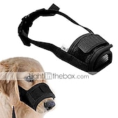 お買い得  犬用首輪＆ハーネス＆リード-犬用マズル - 小型中型大型犬用の調整可能な柔らかい犬用マズル、噛む吠え、噛むためのエアメッシュトレーニング犬用マズル - 通気性のあるメッシュ&amp;amp;アンプ;柔らかいフランネルが犬の口カバーを保護