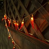 abordables Guirlandes lumineuses à piles-Guirlande lumineuse en forme de poivron rouge 3m 20leds guirlande lumineuse à piles noël jardin maison balcon vacances fête décoration