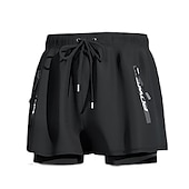 abordables maillot de bain boxer homme-Homme Short de bain Short de Bain Natation Séchage rapide Poids Léger Short de bain Maillot de bain Avec poches Doublure de compression Cordon Natation Surf Plage Sports nautiques Couleur Pleine Eté