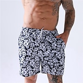 abordables maillot de bain boxer homme-Homme Short de bain Short de Bain Natation Séchage rapide Poids Léger Short de bain Maillot de bain Avec poches Doublure en maille Cordon Natation Surf Plage Sports nautiques Imprimé Eté