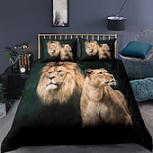 cheap Duvet Cover Sets-3D Bedding  Cat print Print Duvet Cover Bedding Sets Comforter Cover with 1 print Print Duvet Cover or Coverlet，2 Pillowcases for Double/Queen/King