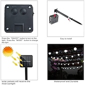 economico Striscie luci ad energia solare-elegante festa di ricevimento di nozze luci a globo per esterni luci solari a led per matrimonio 6m-30 lampadine 5m-20 lampadine luci da giardino per matrimonio impermeabili per layout di festa di