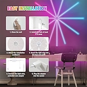 economico Controllo WiFi e musica-fuochi d&#039;artificio starburst luci di striscia a led sincronizzazione musicale sogno cambia colore 5050 smd app controllo intelligente festa di natale decorazione di festa