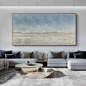 levne Abstraktní malby-Manuální Ručně vyrobeno Hang-malované olejomalba Ručně malované Horizontální panoramatické Abstraktní Krajina Moderní Realismus Bez vnitřní rám