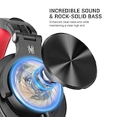 economico Cuffie on-ear e over-ear-Cuffia cablata Oneodio A71 over-ear con microfono cuffie studio DJ professionali per monitoraggio registrazione e missaggio per giochi