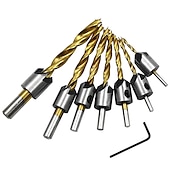 preiswerte Bohrer-Set-7 teile/satz bohrer set hss 5 flöte senker 3mm-10mm schnellarbeitsstahl fasen reibahle holzbearbeitung elektrowerkzeuge