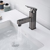 cheap Classical-Bathroom Sink Faucet - Rotatable / Pull out / Classic Electroplated / Painted Finishes Centerset Single Handle One HoleBath Taps