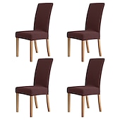 levne Potah na jídelní židli-4 ks voděodolné potahy na jídelní židle bordó vysoký potah na židle žakárový spandex potahy na židle potahy na sedáky s gumičkou do jídelny svatební obřad banket
