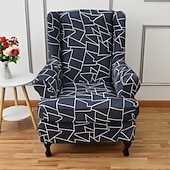 baratos Tampa da poltrona e capa de cadeira sem braço-Capa de cadeira de asa elástica capa de cadeira de asa capas de cadeira de asa de tecido spandex capas de poltrona com capa de almofada de assento para decoração de quarto de sala de estar