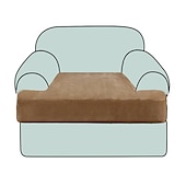 abordables Housse de fauteuil et d&#039;accoudoir de canapé-Housse de siège de canapé extensible canapé t coussin de siège housse de coussin élastique canapé fauteuil causeuse 3 places gris uni solide doux durable lavable