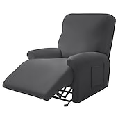 abordables Silla reclinable y con alas-Funda reclinable para sillón reclinable color burdeos, funda elástica para sofá, funda lavable para silla, protector para perros y mascotas (1 funda para respaldo, 1 funda para asiento, 2 fundas para