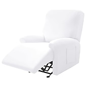abordables Silla reclinable y con alas-Funda reclinable para sillón reclinable color burdeos, funda elástica para sofá, funda lavable para silla, protector para perros y mascotas (1 funda para respaldo, 1 funda para asiento, 2 fundas para