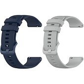abordables Correas de reloj Garmin-2 paquetes Ver Banda para Garmin Forerunner 265 255 Music Venu 3 2 Vivoactive 4 22mm Silicona suave Reemplazo Correa 22mm Correa Deportiva Pulsera