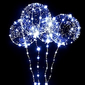 cheap Halloween 2024-Led Balloon Luminous Transparent Bobo Balloons LED String Lights Wedding Birthday Party Decoration