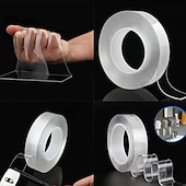 cheap Bathroom Gadgets-Monster Tape Waterproof Wall Stickers Reusable Heat Resistant Bathroom Home Decoration Tapes Transparent Double Sided Nano Tape 3*200cm