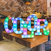 abordables 123496-LED lettre lumières signe 26 lettres alphabet avec télécommande allumer des lettres signe coloré pour veilleuse mariage/fête d&#039;anniversaire alimenté par batterie lampe de noël bar à la maison