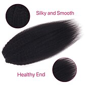 abordables Extensions à Clips-clip dans les extensions de cheveux de cheveux humains crépus raides soyeux vierge cheveux clip en pleine tête 18 pouces non transformés brésiliens remy cheveux humains pour les femmes noires 8 pièces