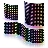 billiga Plug Strip Lights-ws2812b rgbic 5050smd led matrix panel 256 pixlar individuellt adresserbar programmerbar digital led display matris panel flexibel fpcb för arduino hallon bild video text dc5v
