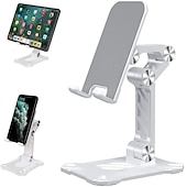 cheap Phone Holder-Cell Phone Stand Desktop Alloy Foldable Cell Phone Stand Angle Height Adjustable Phone Holder Compatible with 4.7-13
