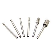 economico set di punte da trapano-6 pz 1/8 &#039;&#039; gambo in acciaio hss frese rotative taglierina incisione rettifica bit per strumenti di taglio di file rotanti la lavorazione del legno fai da te