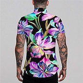 cheap Floral Print-Men&#039;s Floral Tropical Flowers Shirt Summer Hawaiian Shirt Aloha Shirt Short Sleeve Shirt Turndown Fashion Designer Casual Outdoor Street Casual Black White Yellow Print S M L