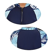 halpa Ihottumavartiot-21Grams Naisten Rashguard-uimapuku UV-aurinkosuojaus UPF50+ Kevyt Pitkähihainen Kokopuku Uimapuku Etuvetoketju Boyleg-alushousut Uinti Lainelautailu Hiekkaranta Vesiurheilu Kesä Kevät Syksy