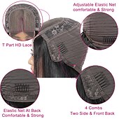 cheap Human Hair Lace Front Wigs-Short Bob Lace Front Wigs Human Hair for Black Women 150% Density Brazilian 4×4x1 T Part Lace Front Wigs Straight/Kinky Curly Human Hair Pre Plucked with Baby Hair Natural Hairline Wigs 8-16 Inch