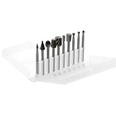 economico set di punte da trapano-10 pz 1/8 &#039;&#039; gambo hss acciaio rotativo frese cutter scatola di plastica trasparente incisione rettifica bit per file rotanti taglierina strumenti di lavorazione del legno fai da te