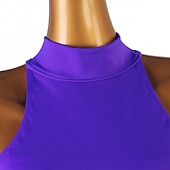 abordables Ropa de Competición-Baile de Salón Vestido Corte Mujer Rendimiento Manga Larga Licra