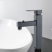 cheap Classical-Bathroom Sink Faucet - Rotatable / Pull out / Classic Electroplated / Painted Finishes Centerset Single Handle One HoleBath Taps