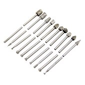 cheap Drill Bit Set-20 PC Set Of 3mm Electric Grinding High Speed Steel Woodworking Small Rotary File Engraving DIY Grinding Head Milling Cutter Set Accessories