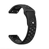 Недорогие Ремешки для часов Garmin-Ремешок для часов для Garmin MARQ Descent G1 Fenix 7 Sapphire Solar / 6 Pro / 5 Plus Forerunner 935 945 Approach S60 S62 силиконовый Замена Ремень Быстрая посадка 22 мм Дышащий Спортивный ремешок