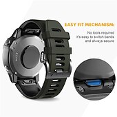 economico Cinturini per orologi Garmin-Cinturino per orologio  per Garmin Fenix 7 7X 6 6X Pro Epix Pro 47mm 51mm Instinct 2X Approach S70 47mm S62 S60 Forerunner 955 945 Epix Marq Descent Quatix 22mm 26mm Silicone Sostituzione Cinghia